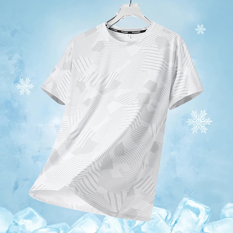 FASHIONS Summer Men Sporty Stretch Short Sleeve Running T Shirt.