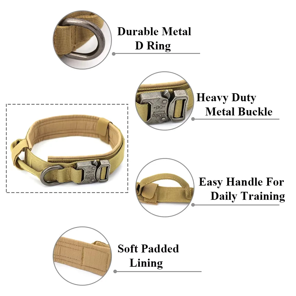 Dog Training Adjustable  Collar  And Leash Set With Control Handle.