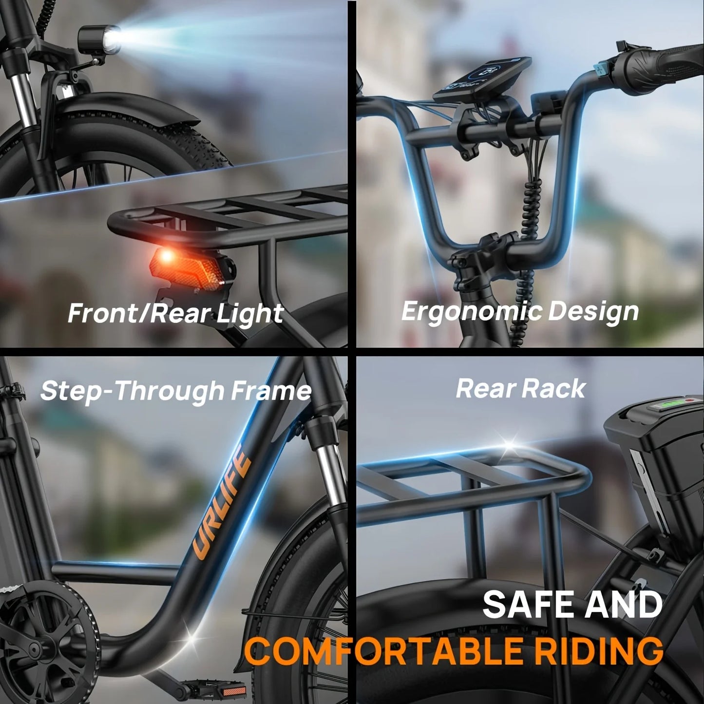 URLIFE 1000W E20 Electric Bike | With Dual Disc Brake