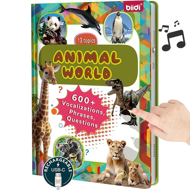 Biidi English Animal  Interactive Audio Sound Book  For Kids.
