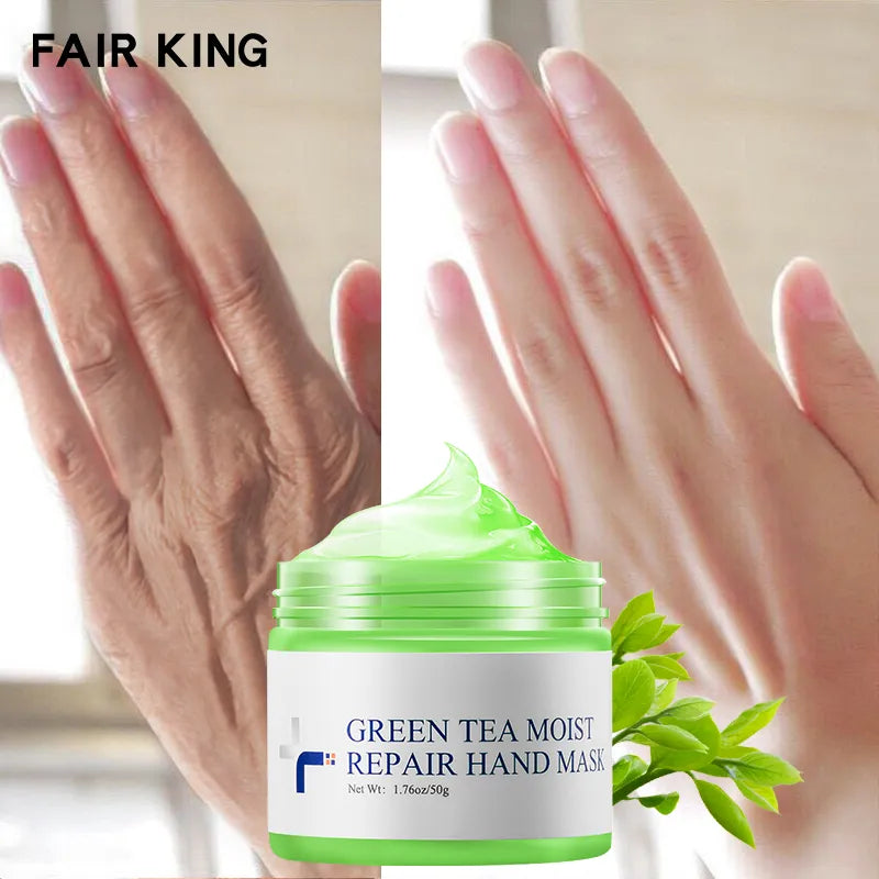 Green tea hand mask .