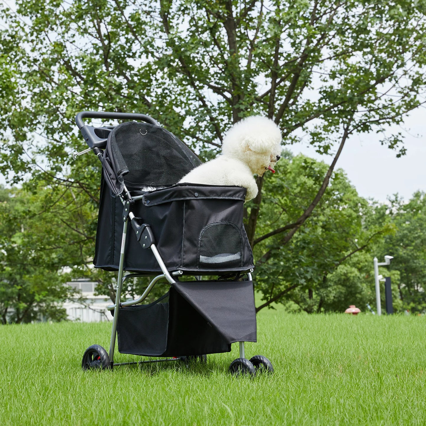 JHK 3 Wheels Foldable Pet Stroller for Small Dogs and Cats.