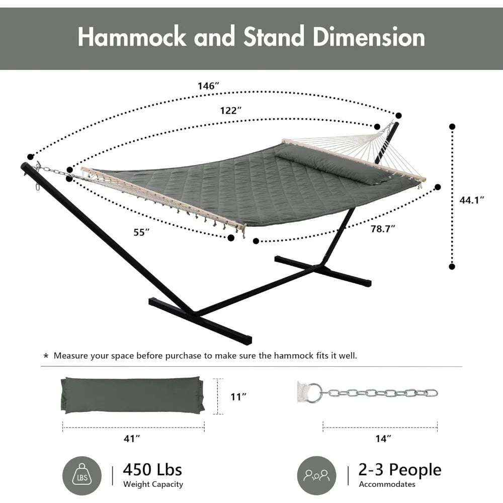 Hanging hammock for 2 persons.