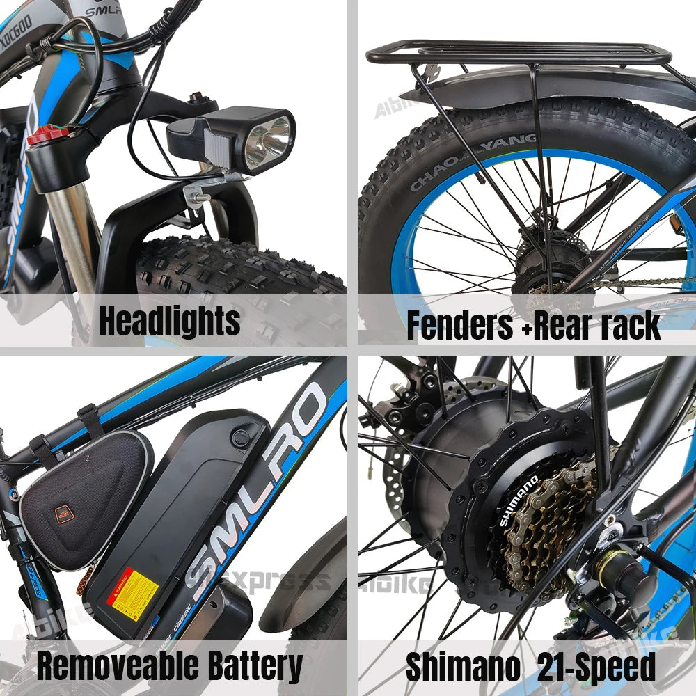 Dual Motor Electric Mountain Bike For Adults.