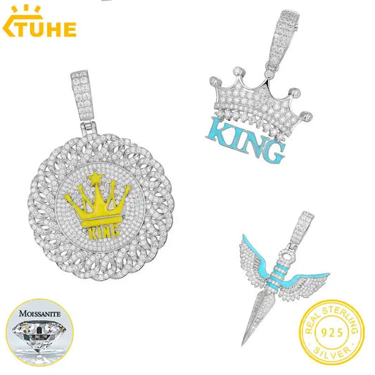 Classic Luminous Style Personalized Pendant with Necklace. (Silver 925 )