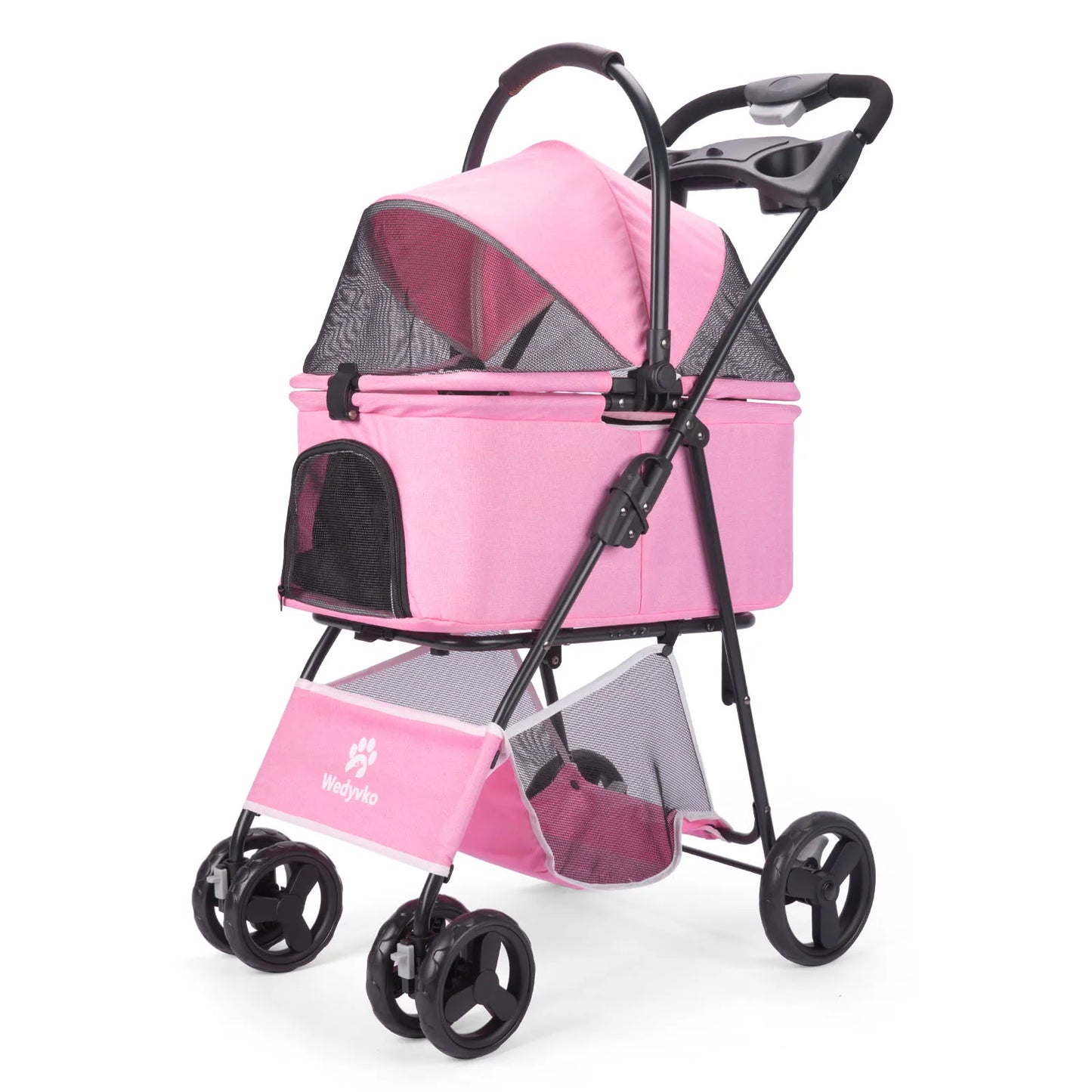 3 in 1 Pet Stroller with Removable Carrier, Folding Stroller for Small/Medium Dogs and Cats,