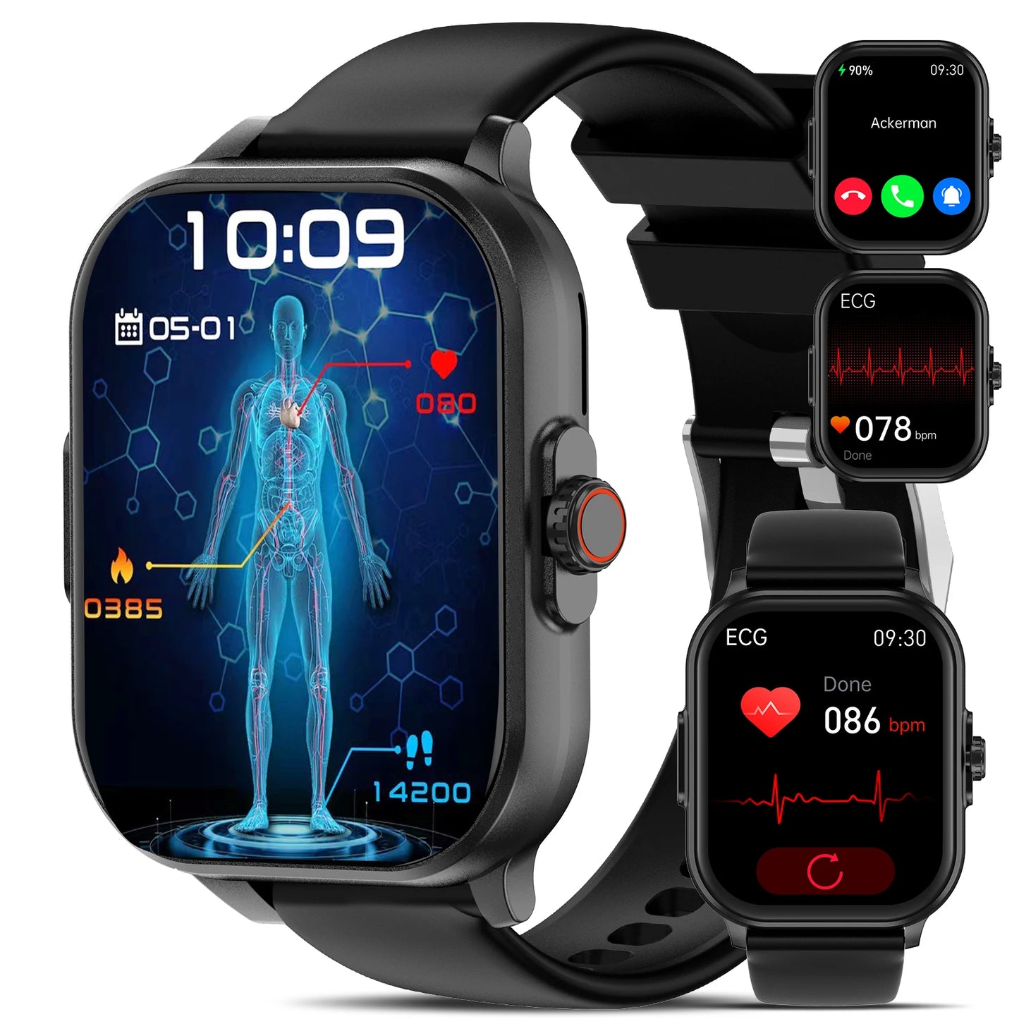 2026 MARSYU  New AI Healthy Diagnose ECG+PPG Smart Watch For Women.