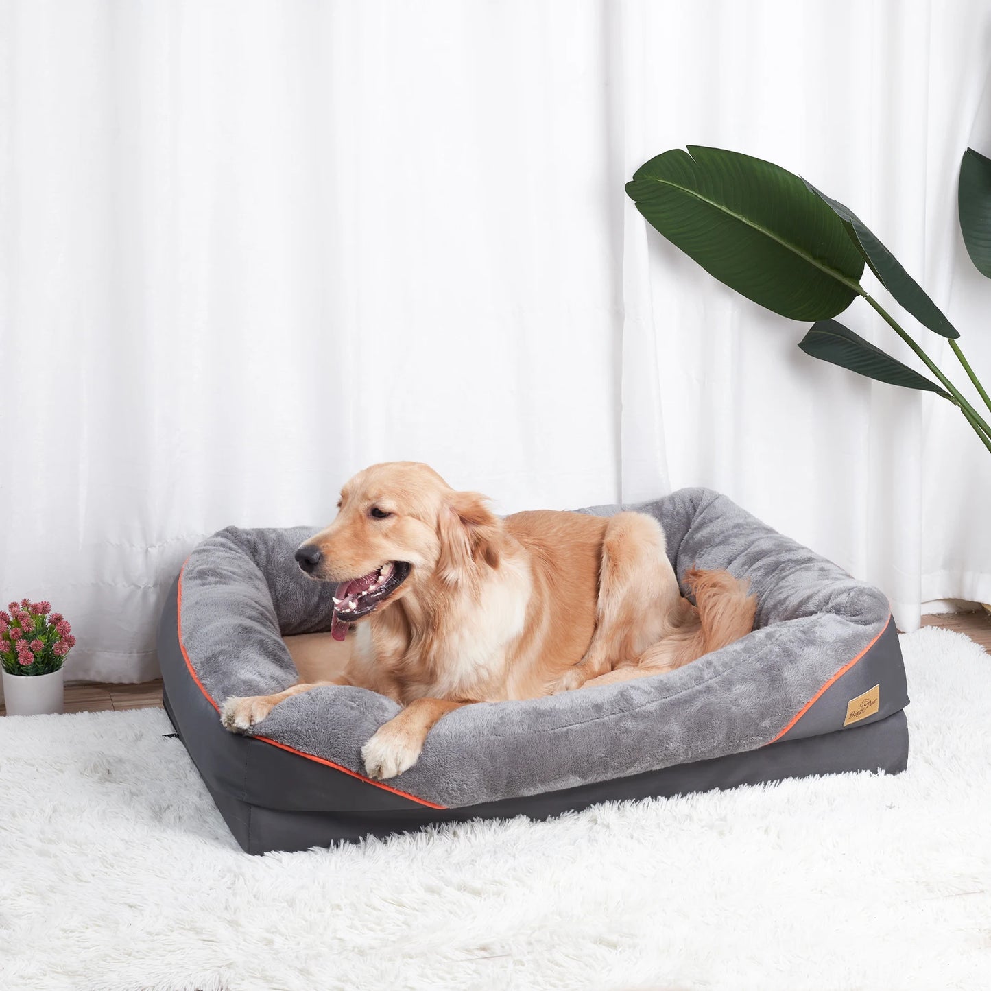 BINGOPAW Soft Removable Washable Cover & Bed  For Large Dogs.