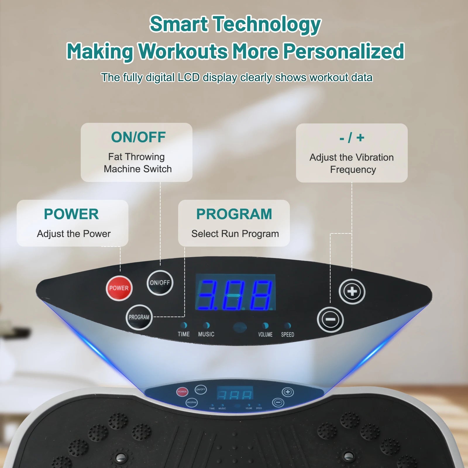 Portable Vibration Plate Exercise Machine.