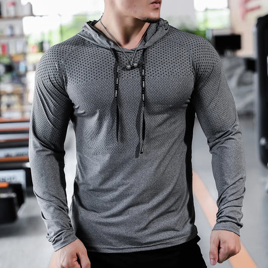MUSCLE Hooded Fitness Sweatshirt  For Men.