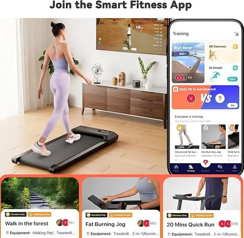 Superun  2-in-1 Home/Office 2.5 HP Walking Treadmill,