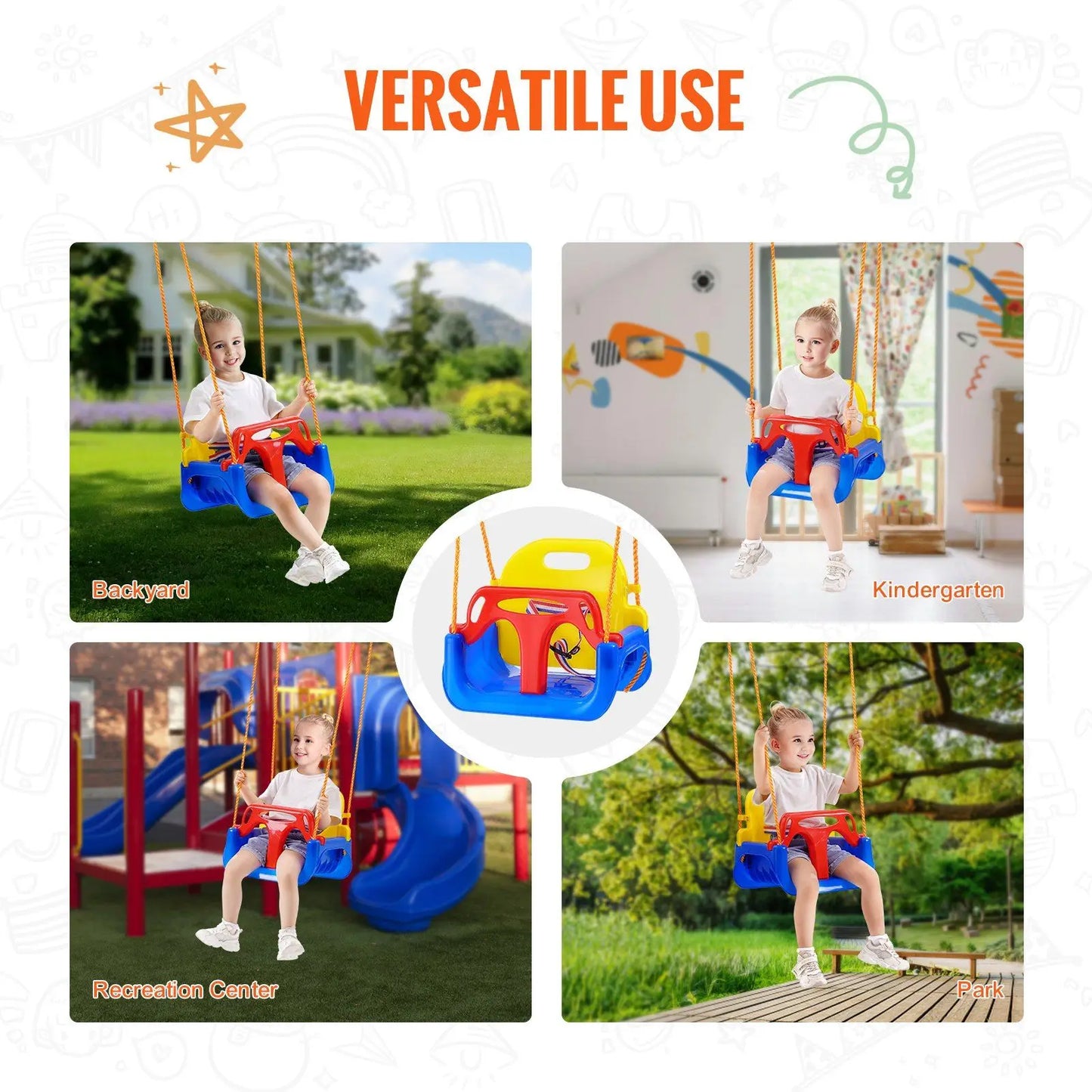 NEW 3-in-1 Toddler Swing.