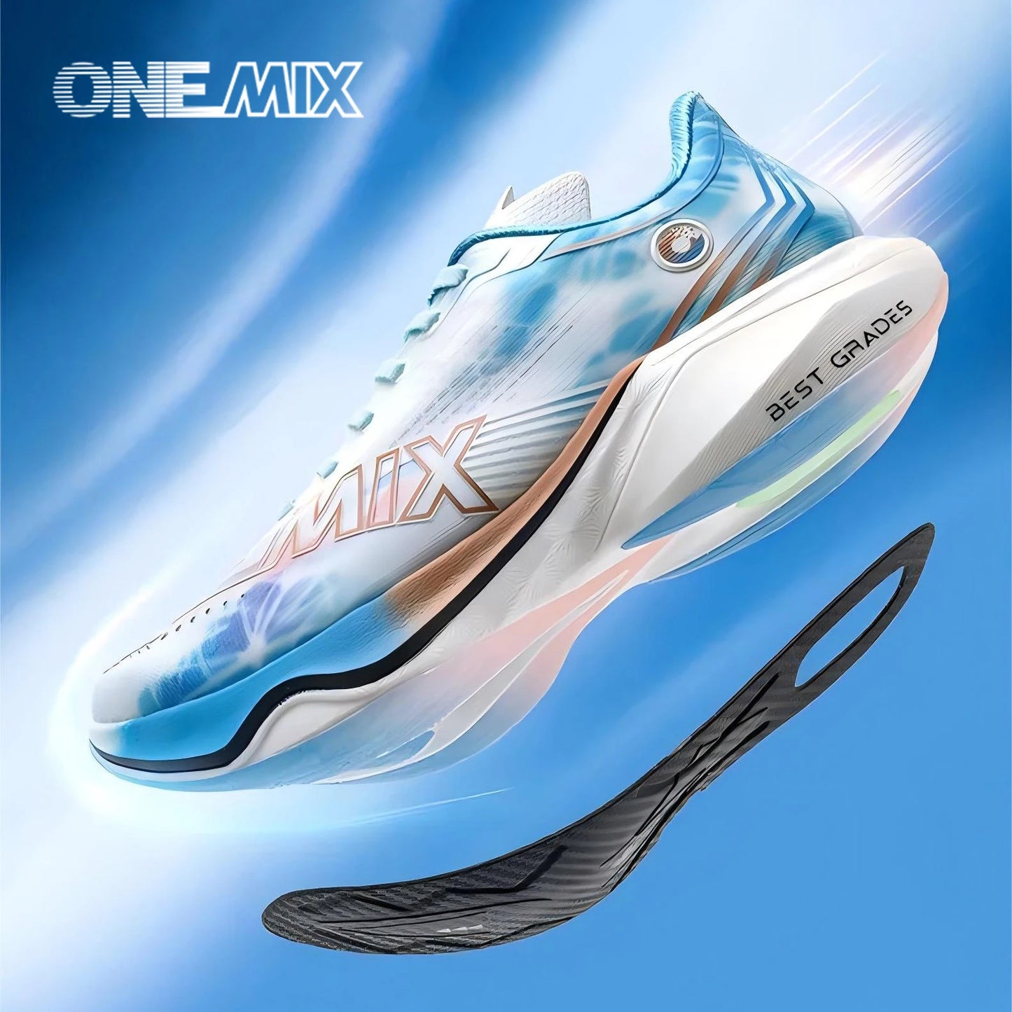 ONEMIX New Nylon Carbon Board Marathon Racing Shoes.