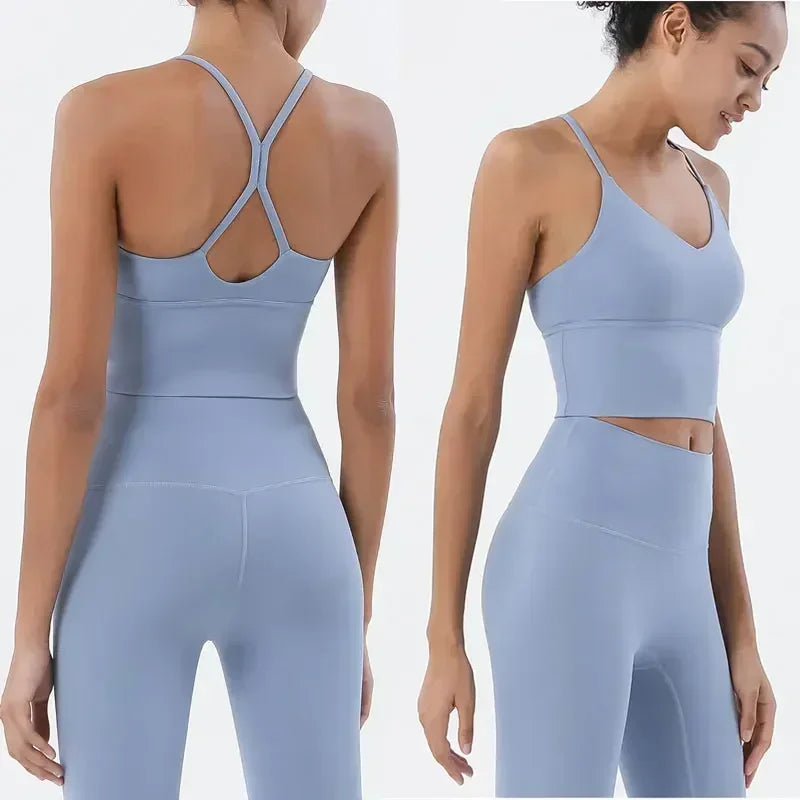 Two piece Outfit , Gym Sports Bra and Leggings For Woman.
