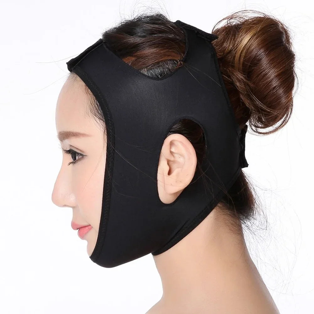 Elastic Facial Contour Shaper for Jawline, Double Chin & Cheek Support For Women.