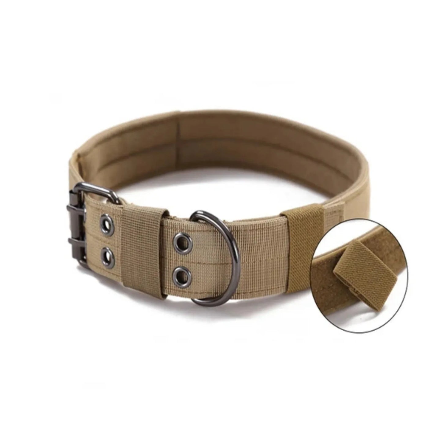 K9 Military 2" Wide Tactical Heavy Duty Nylon Large Dog Collar With Metal Buckle.