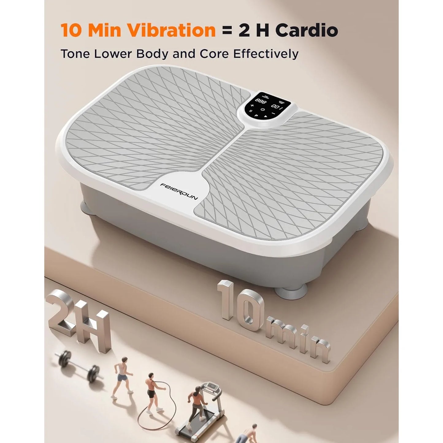 FEIERDUN Vibration Plate Exercise Machine For Lymphatic Drainage & Whole-Body Workout.