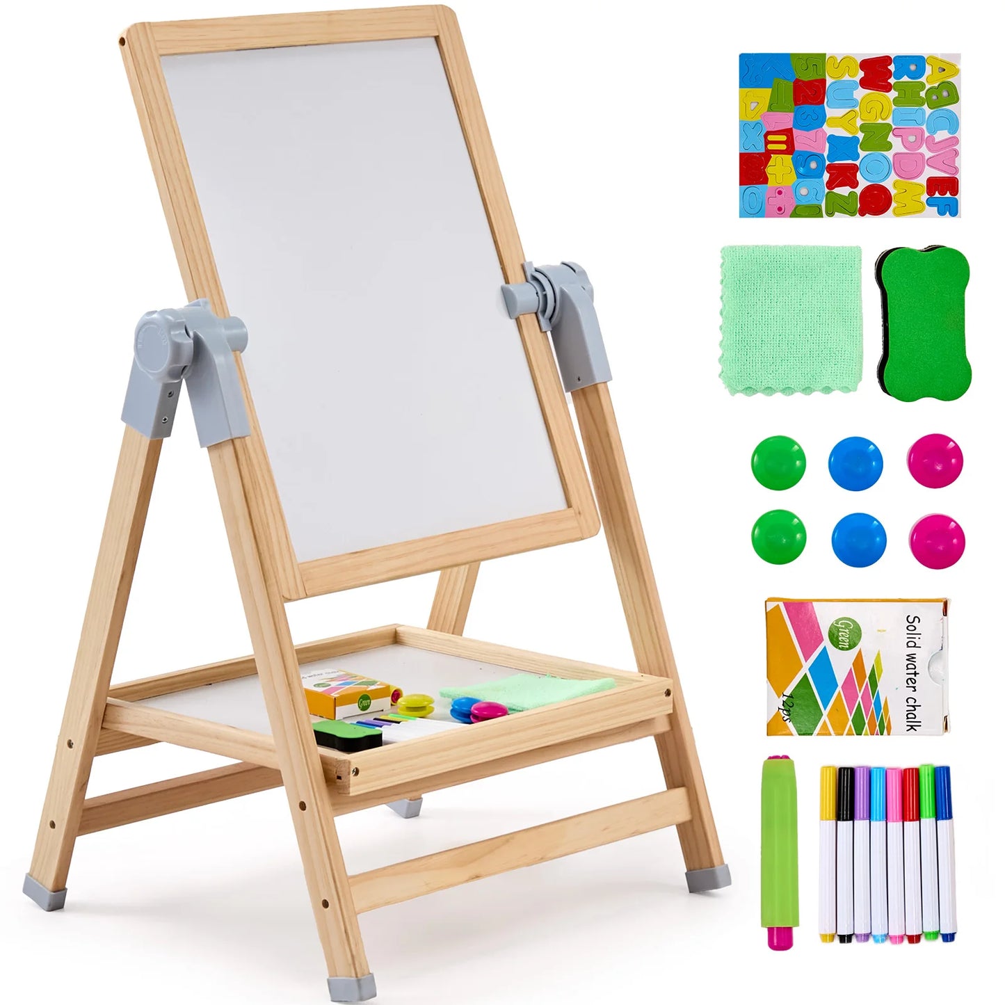 SucceBuy Standing Magnetic Drawing Board with Painting Accessories For  Children .