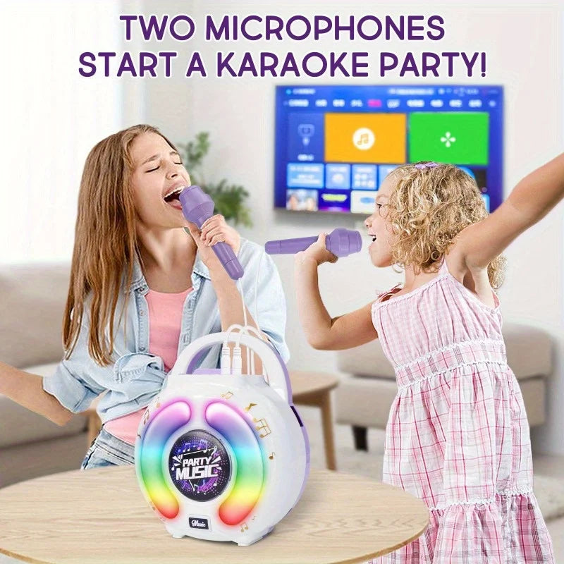 Portable Karaoke Machine with 2 Microphones For Kids.