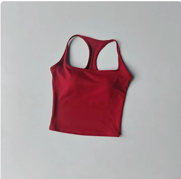 Top Yoga Fitness Vest with Chest Pad For  Summer.