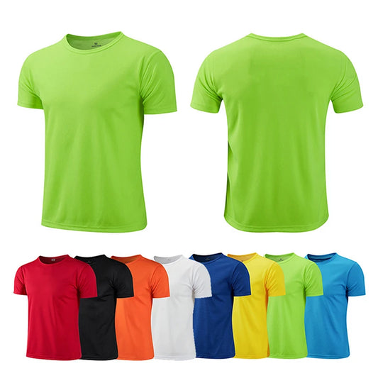 Men Sporty Multi Color Short Sleeve Gym Jersey.