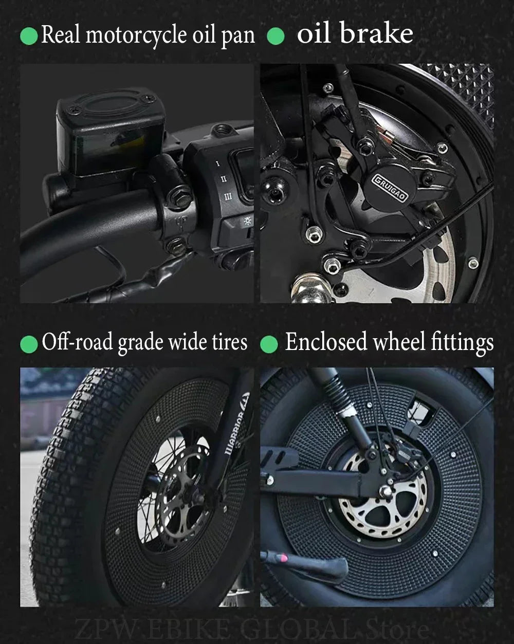 Black Warrior 1500W Motorbikes.