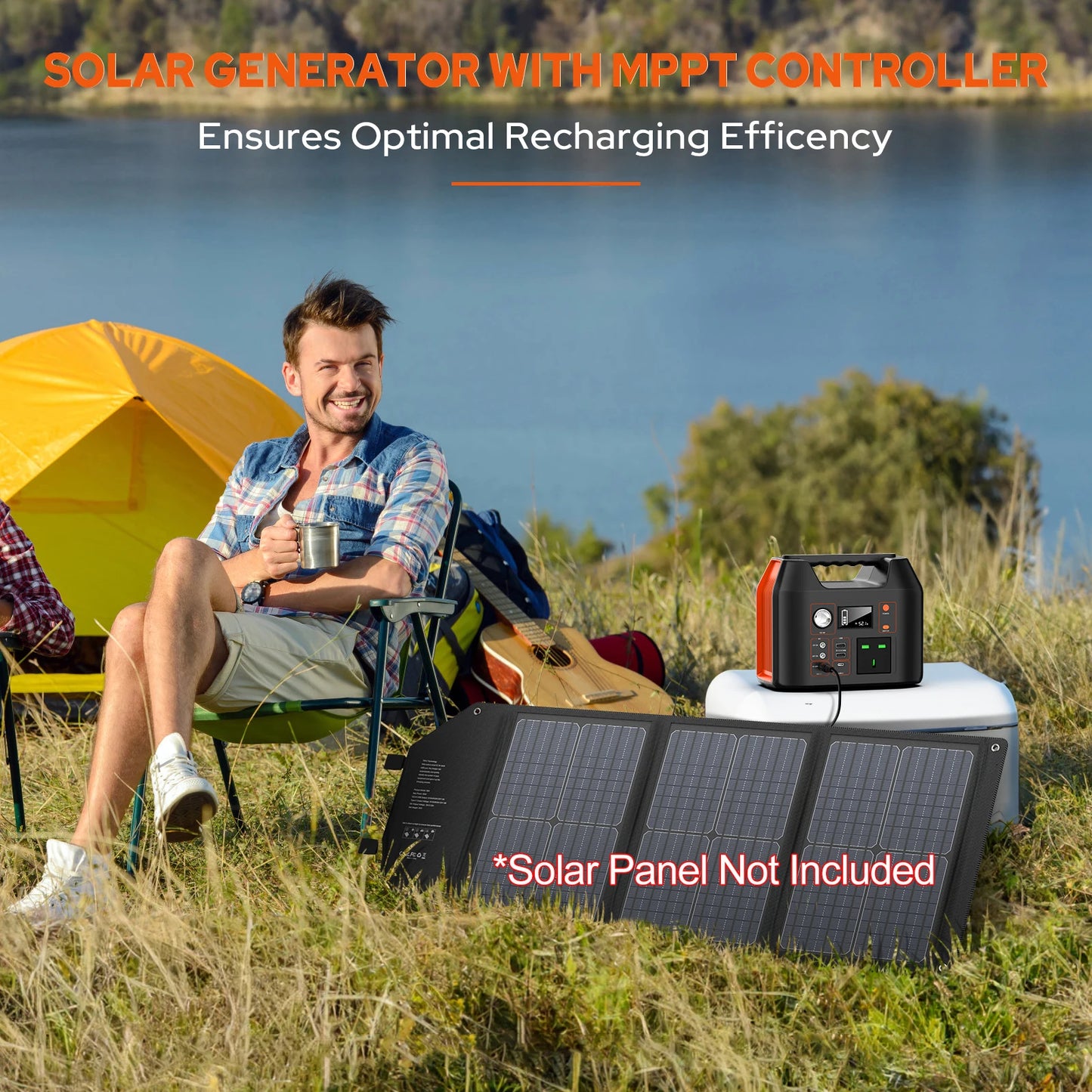 Portable Power Station 300W/150W Solar Generator.