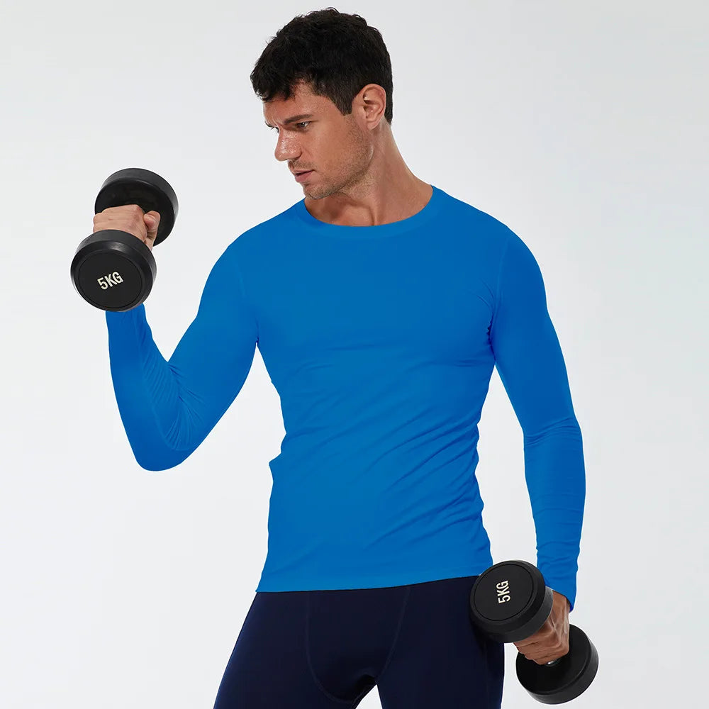 Quick Dry Compression  Long Sleeve T-shirt  For Men.