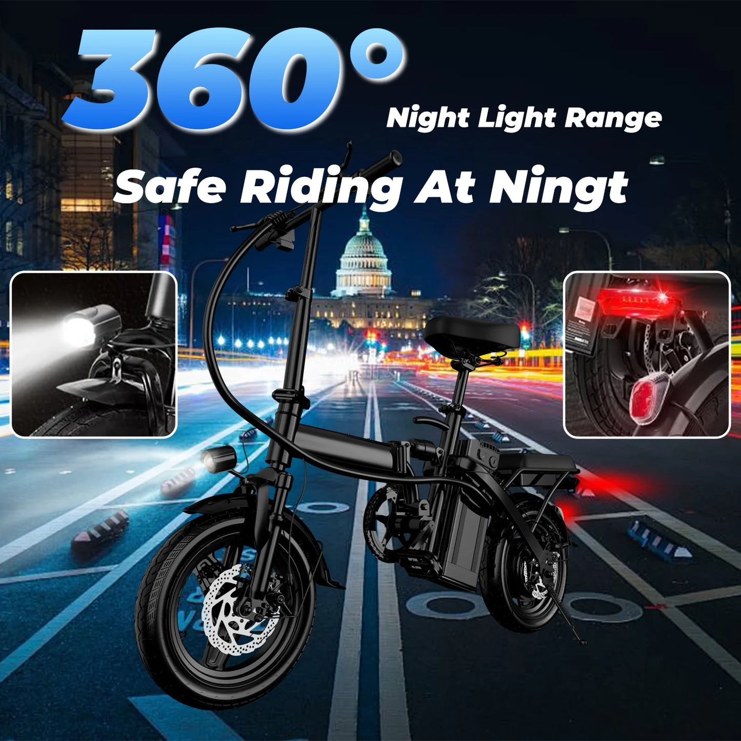 LELEKUAI 500W Adult Electric Bike With Multi-Shock Absorption.