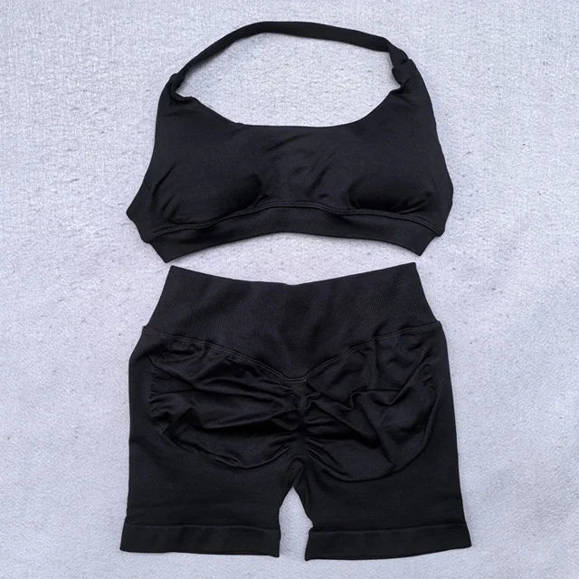 Yoga Set Outfits, Shorts and Sports Bra.