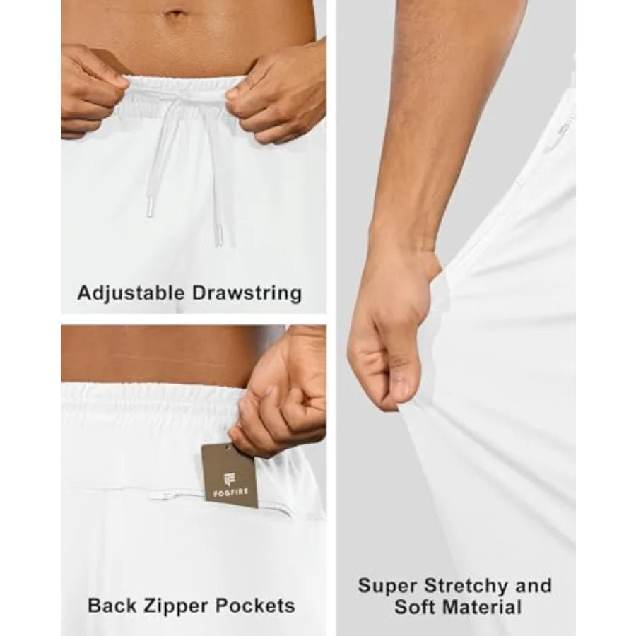 FOGFIRE Men's Sweatpants with Zipper Pockets For Fitness.