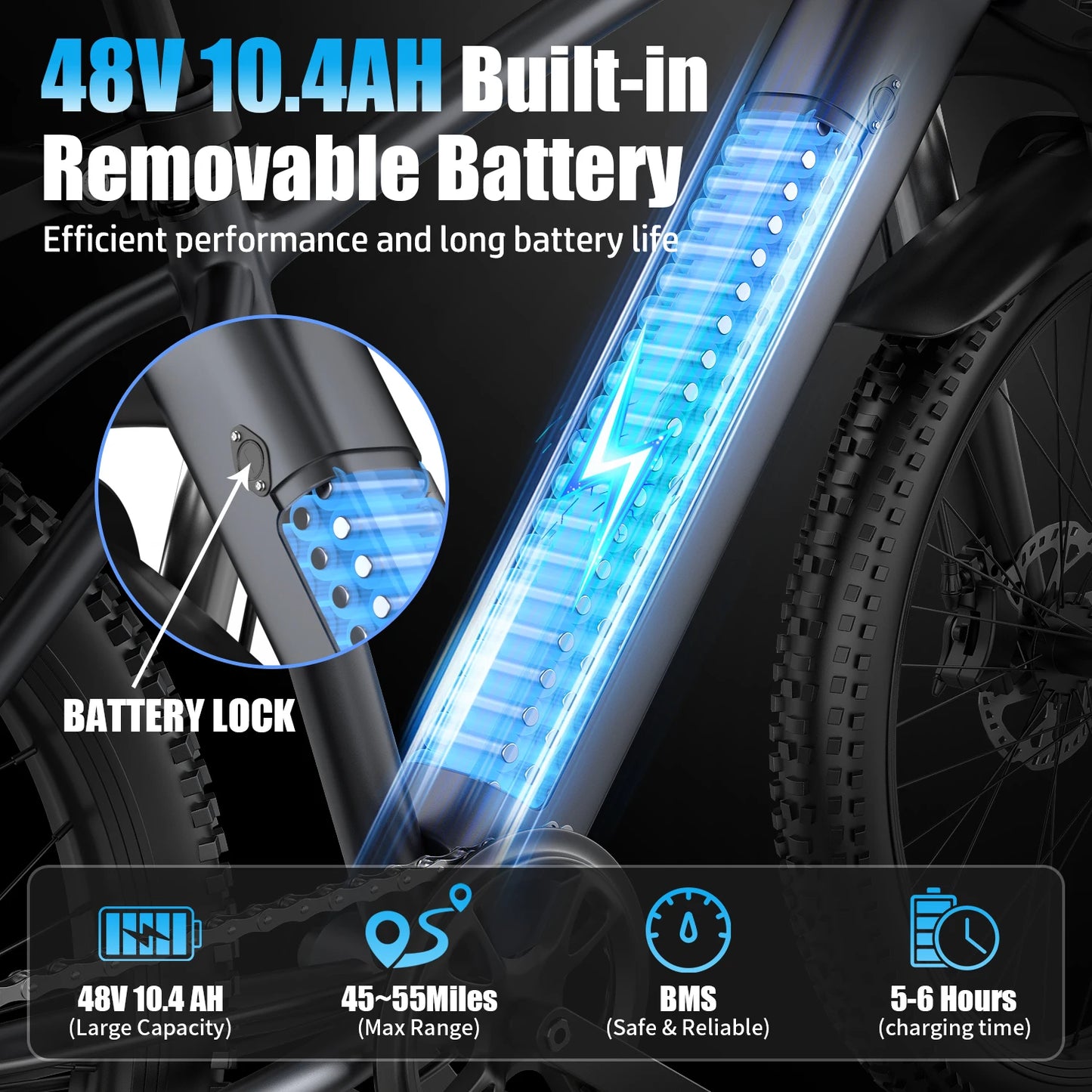 ASKGO F28 26" Electric Bike for Adults.