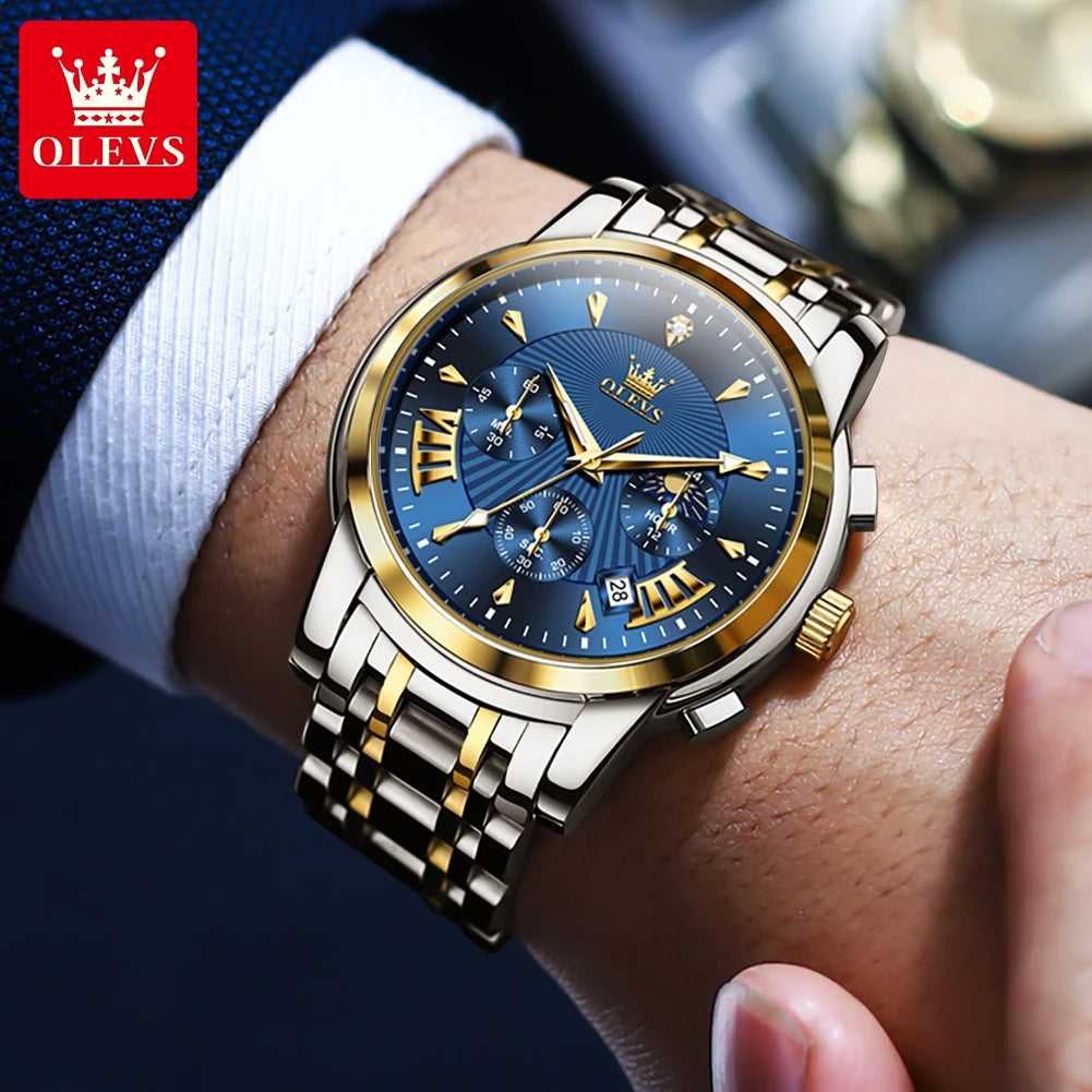 OLEVS luxury brand  quartz watch for Men .