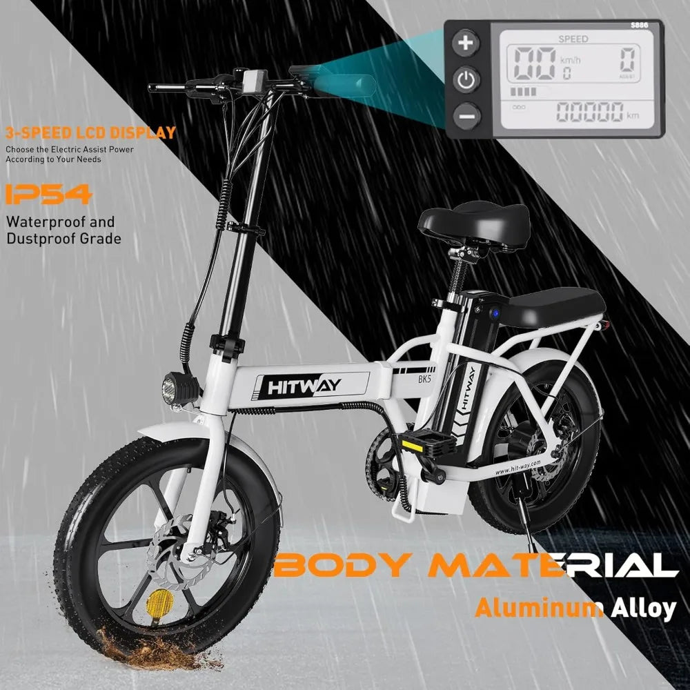 Electric Bike for Adults with 36V/12Ah Removable Battery.