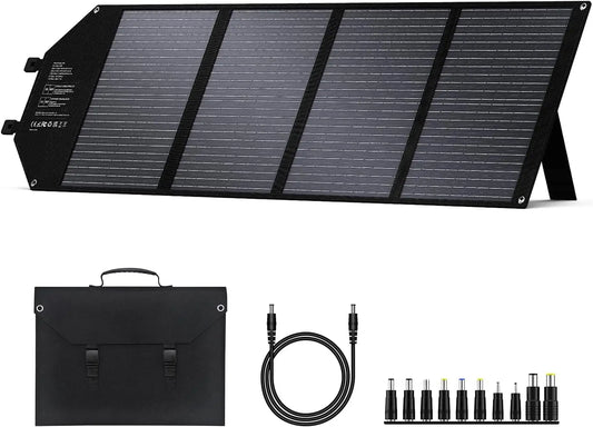 Foldable 100W Portable Solar Panel for Power Station Generator.