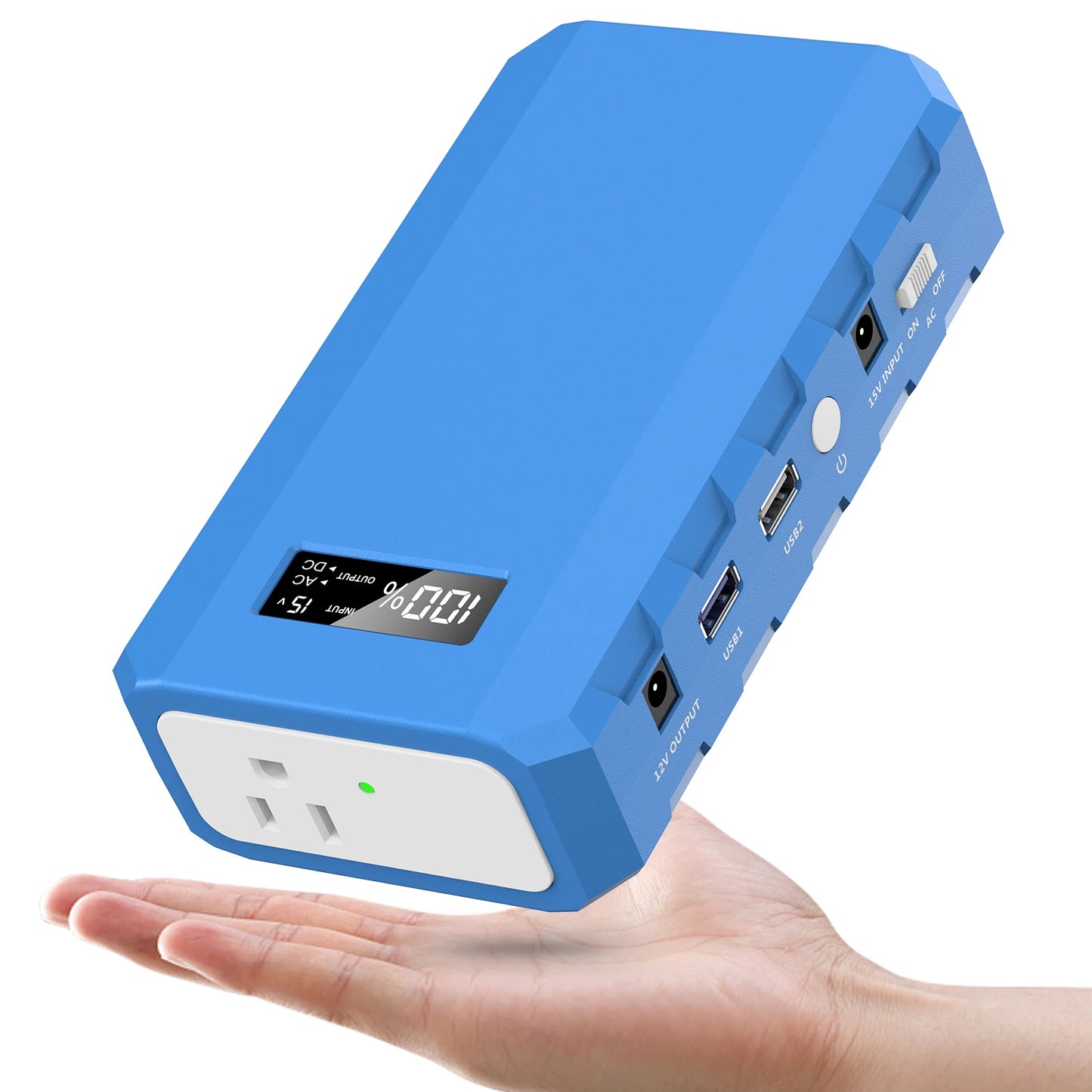 Portable Power Bank Battery Charger with AC DC Outlet.