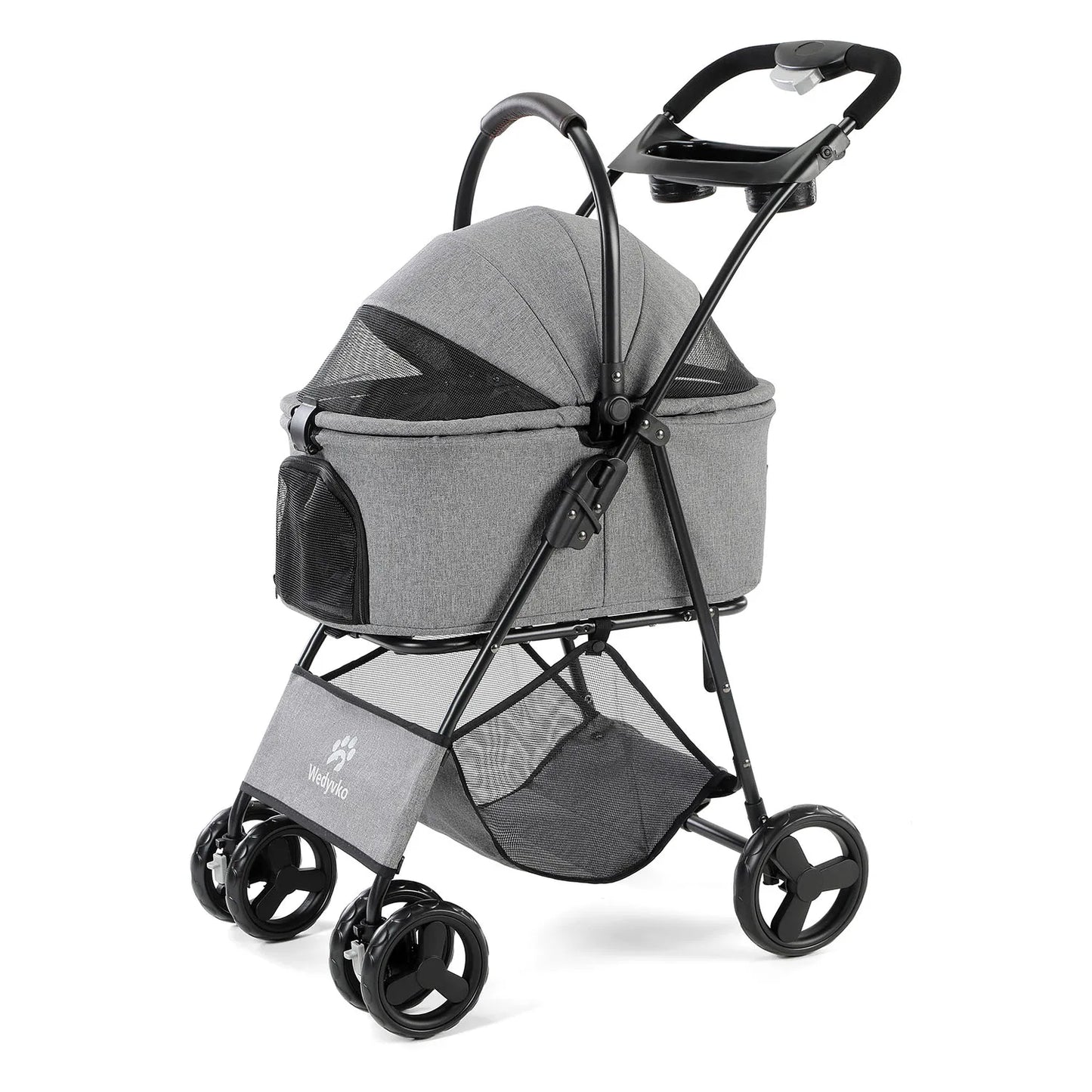 3 in 1 Pet Stroller with Removable Carrier, Folding Stroller for Small/Medium Dogs and Cats,