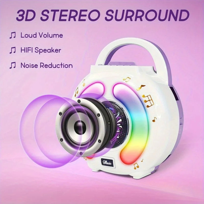 Portable Karaoke Machine with 2 Microphones For Kids.