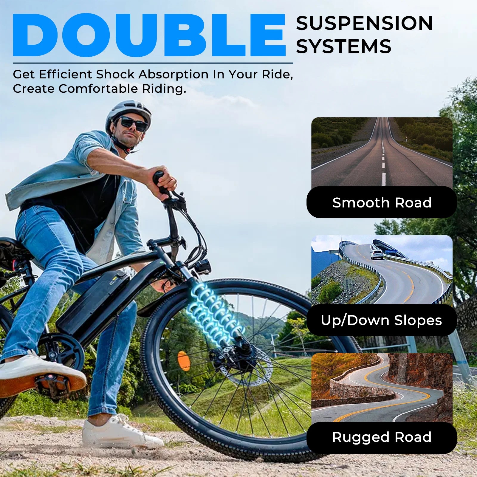 Terrosor Electric Bike,26" Fat Tire E- bike