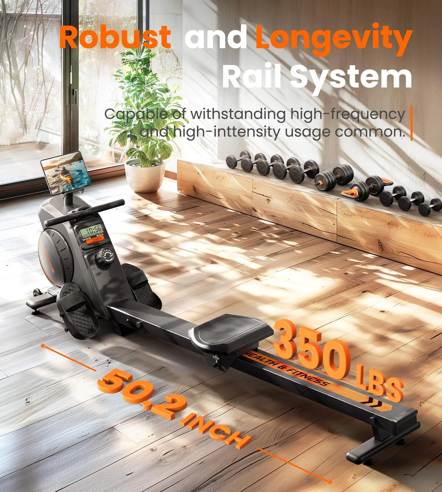 YOSUDA Magnetic Rowing Machine for Home  With Bluetooth.