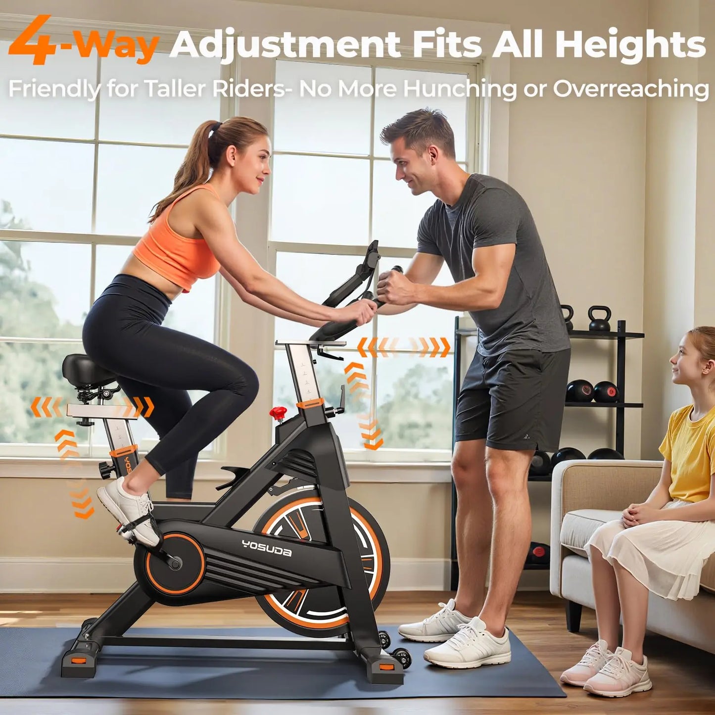 YOSUDA PRO Magnetic Exercise Bike With 350 lb Weight Capacity.