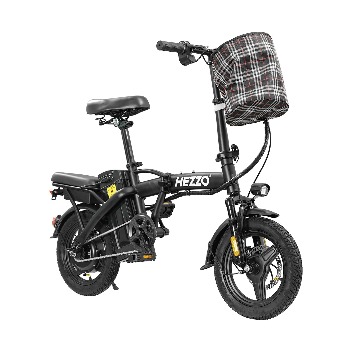 HEZZO Adult Folding Electric Bike, 20 MPH,560W Motor & 48V Removable Battery.