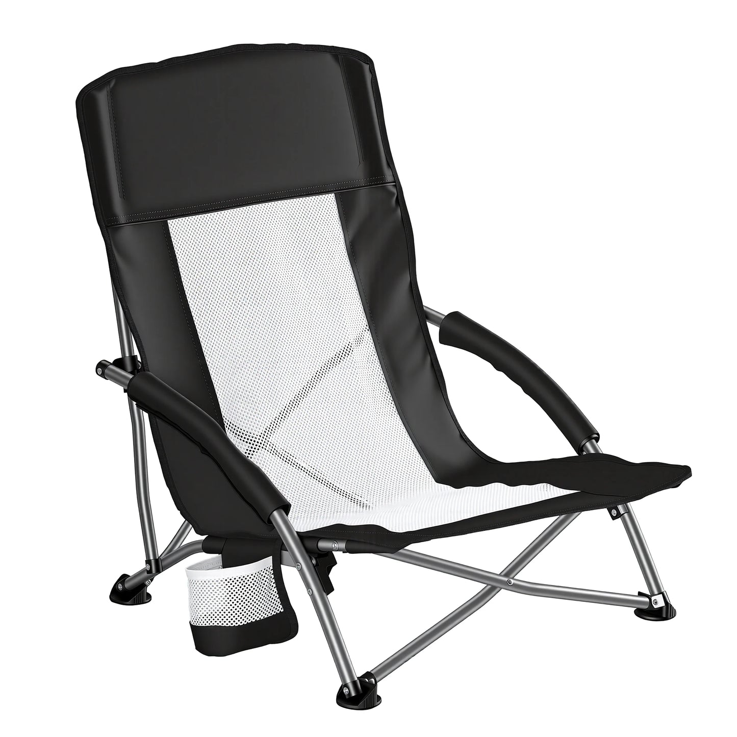 JHK Portable Lightweight Low Camping & Beach Chair.