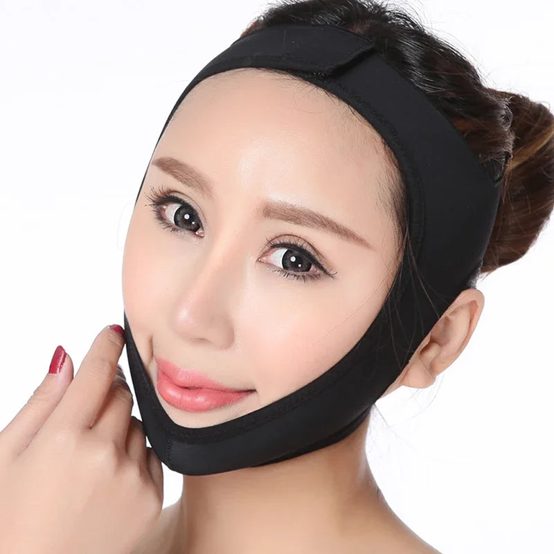 Elastic Facial Contour Shaper for Jawline, Double Chin & Cheek Support For Women.