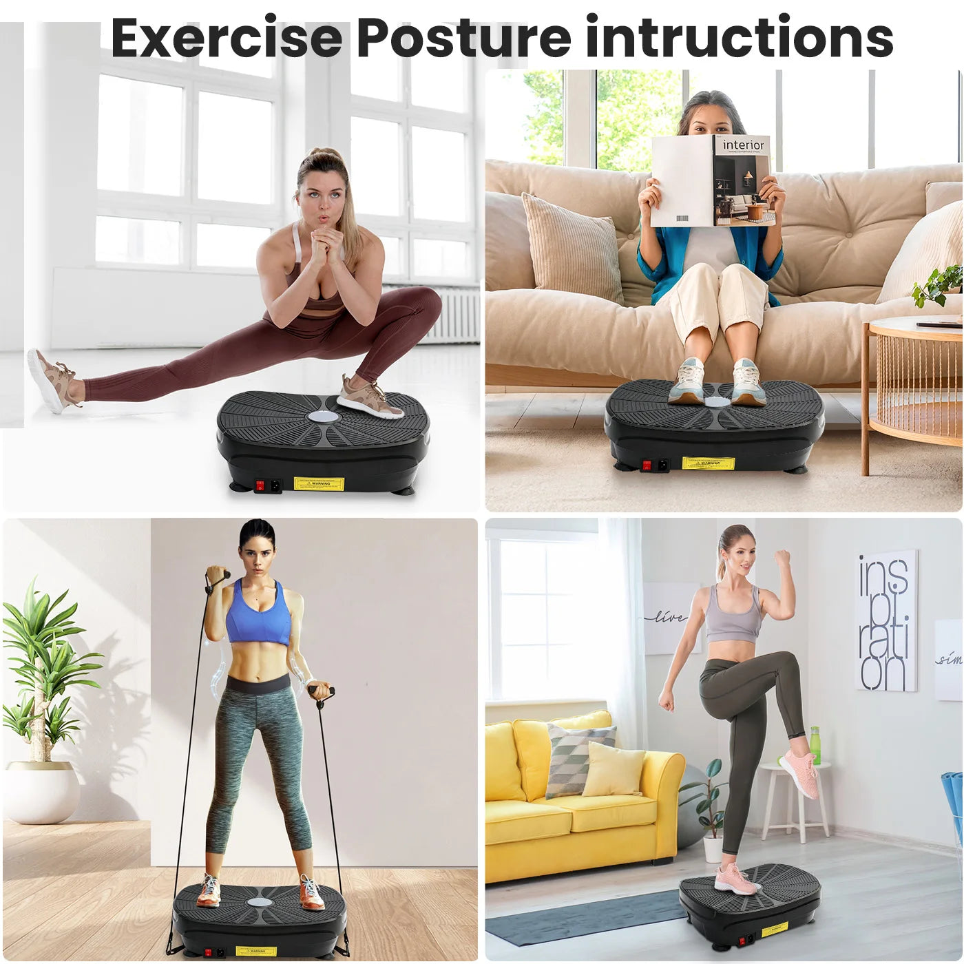 Vibration Plate Exercise Machine For  Whole Body Workout.