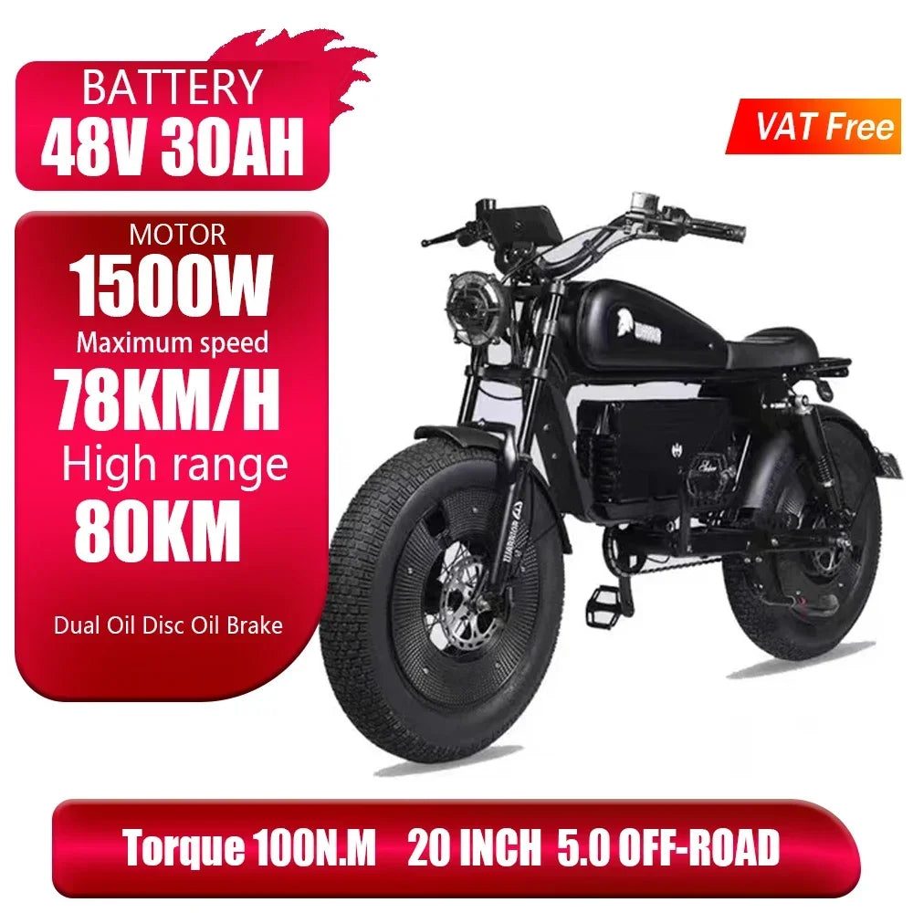 Black Warrior 1500W Motorbikes.