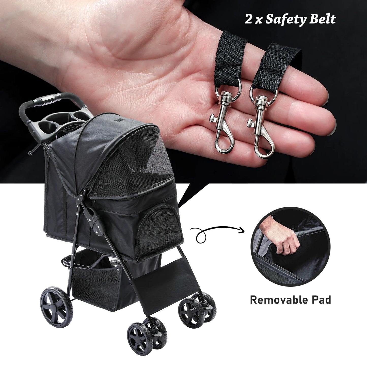 Foldable Pet Stroller .