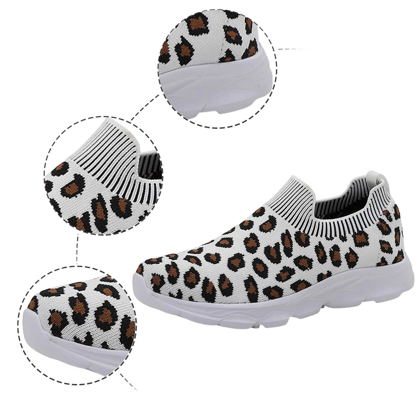 Walking Mesh Flat Sneakers For Women.