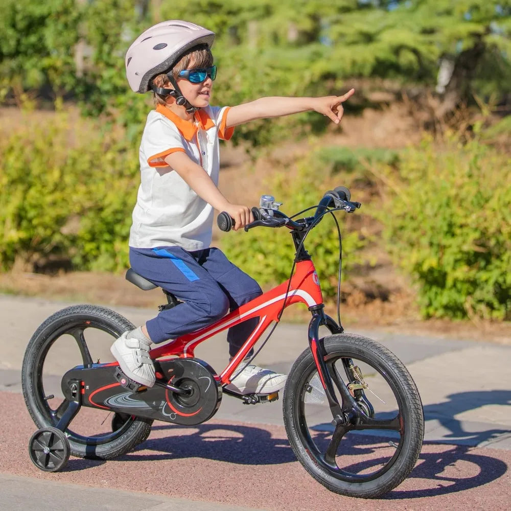 18 Inch Children's Bicycle with 2 Handle Brake & Training Wheels.