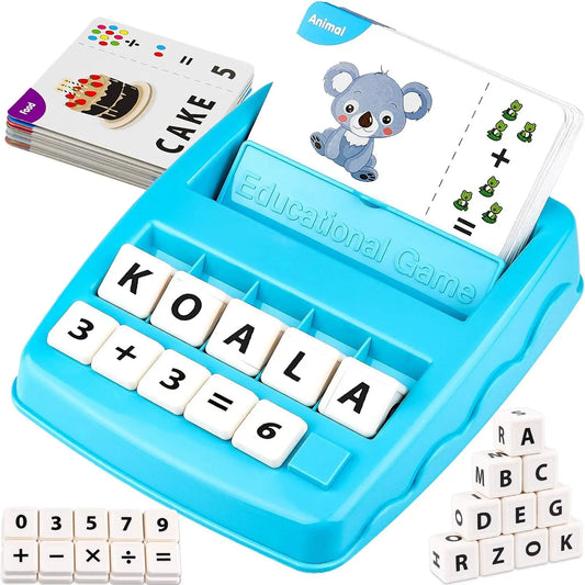 Educational 2 in 1 Matching Letter Spelling ,Number Cognition. Early Math Game for Boys  & Girls.